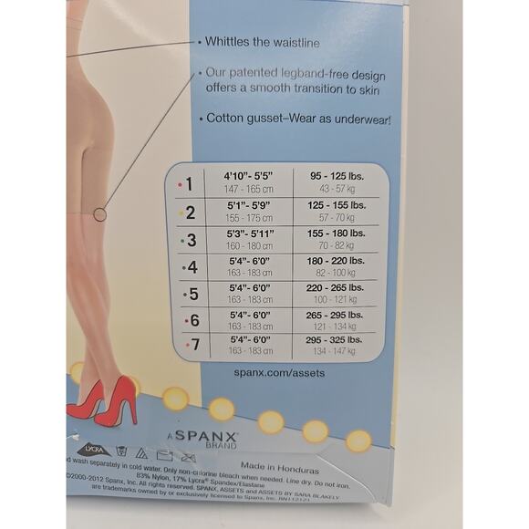 SPANX Assets Shapewear High Waist Mid Thigh Waist Control Nude Size 3 NEW - Picture 3 of 3